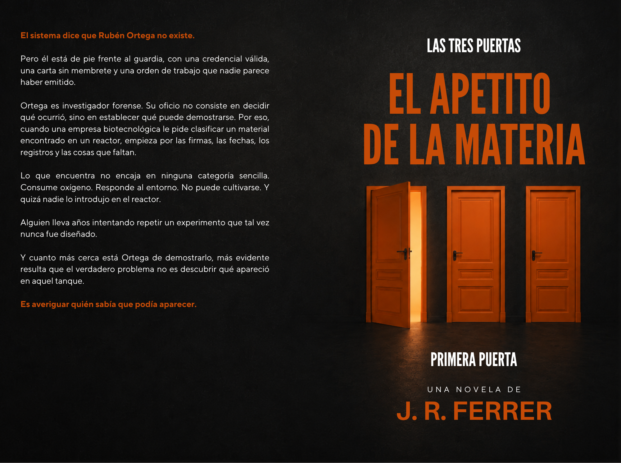 Cubierta completa de El apetito de la materia